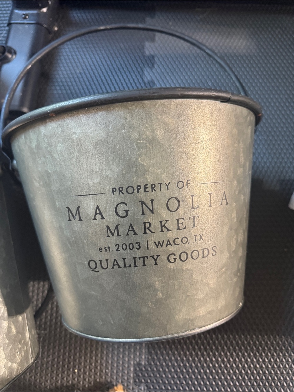Magnolia Metal Galvanized Gray Market Bucket